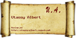 Utassy Albert névjegykártya