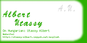 albert utassy business card